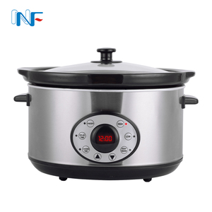La olla de barro 6.5l seleccione Acero inoxidable serie cuenta atrás digital programable oval eléctrica olla con tapa estándar - Product Image 1