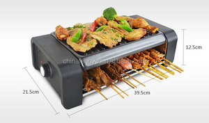8 <span class=keywords><strong>Raclette</strong></span> <span class=keywords><strong>Table</strong></span> Grill Électrique Intérieur/Extérieur En Acier Au Carbone BBQ Grill Pan US Plug pour Usage Domestique - Product Image 5