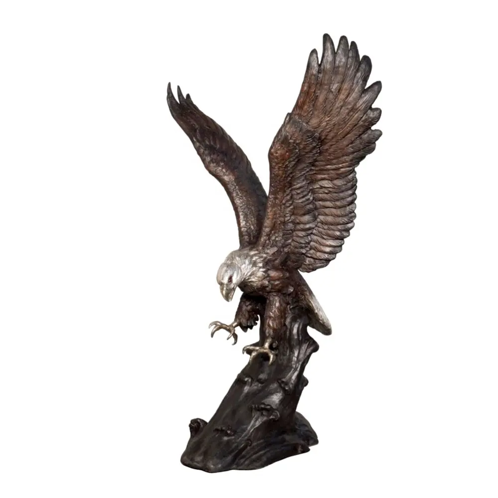 โลหะขนาดใหญ่ Bronze Flying Eagle ประติมากรรมรูปปั้นสำหรับขาย