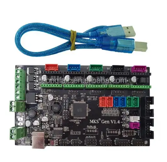 MKS Gen V1.4 Ramps1.4 Mega 2560 R3 RepRap motherboard placa de controle compatível com USB e Impressora 5PCS TMC2208 3D