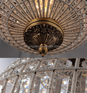 Lujo retro Hotel mediados de siglo decorado bronce lámparas de cristal - Product Image 3
