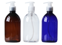 Bouteille en plastique PET vide de haute qualité, 500 ml, couleur ambre