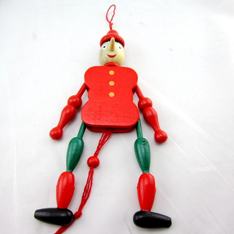 高品質マリオネット人形ミニ漫画おもちゃストリング人形木製