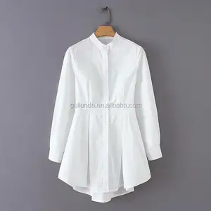 New Arrivals Simple 흰 숙 녀 면 Office 공식적인 인기있는 Shirt