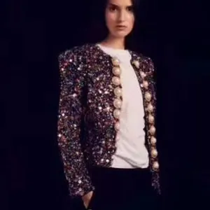 Top Quality New Fashion Hot Sale Sequins Celebrity Party Runway Jackets