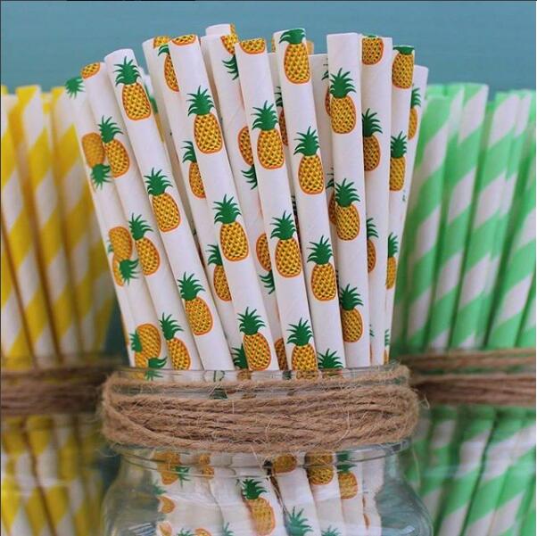 Wholesale Paper Straws Biodegradable Color Party Paper Drinking Straw for Wedding Decorative