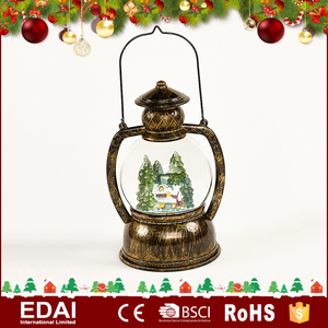 Top selling Christmas lantern shaped shiny village move cheap Globus snow - Product Image 1