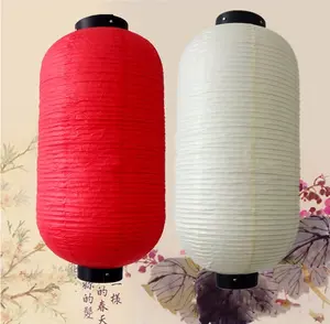 Linternas de papel para colgar al aire libre de estilo japonés rojo impresas a medida, manualidades