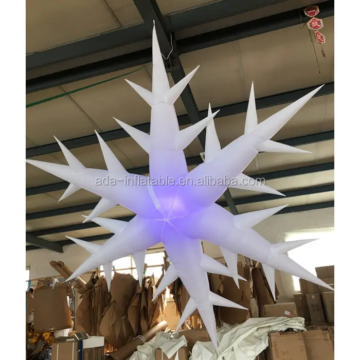 2m LED Lighting Inflatable Snowflakes For Pub Christmas Hanging Decoration A107