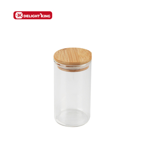 EUDR - Tarro de Almacenamiento Hermético de <span class=keywords><strong>Vidrio</strong></span> Borosilicato Transparente de Alta Calidad, 500 ml, Tapa de Madera, Diseño Multifuncional, Logotipo Personalizado, Frescura - Product Image 3