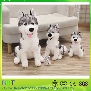 Nieuwste Best Verkopende Gevulde Schattige Witte <span class=keywords><strong>Husky</strong></span> Hond Knuffels