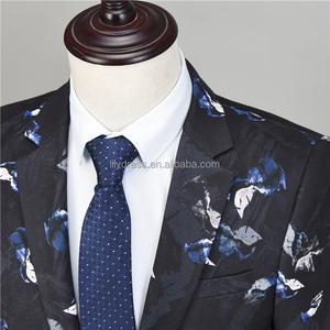 NA53 Costume pour homme floral sur mesure Costumes de mariage slim Tuxedos pour homme marié (veste + pantalon) grande taille 5XL sur mesure - Product Image 3