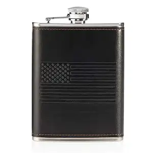 Crown Royal Buchanan-Bulleit Don Julio Hip Flask para licor, negro mate, 6 Oz