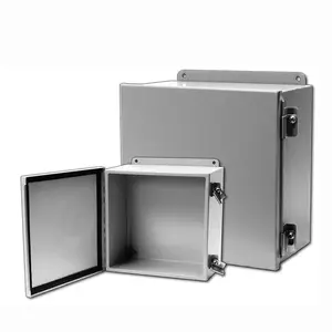 waterproof IP66 rating AISI 304 Stainless Steel Fully wall mountable Lockable stainless steel panel enclosure