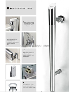 6mm Espesor del <span class=keywords><strong>Vidrio</strong></span> y pivote Estilo Abierto puerta de ducha de acero inoxidable - Product Image 4