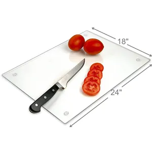 Modern design best quality clear tempered glass cutting board