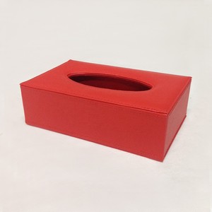 Caja de pañuelos de cartón de papel rectangular blanco marfil - Product Image 6