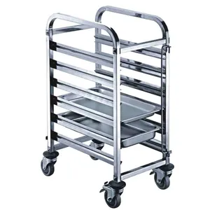 In acciaio inox Singola Linea Vassoio Trolley