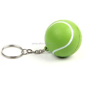 LLavero de voleibol de espuma sintética, logotipo personalizado, llavero de pelota de Golf a presión de 4cm