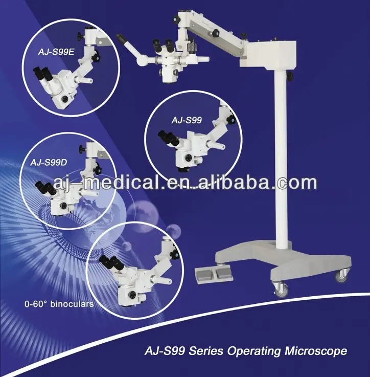 Aj-s99 serie operativo microscopio chirurgico microscopio( oftalmica, ent, dentale)