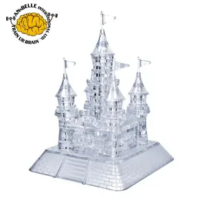 Teka-teki Kristal 3D Blok Kastil Kristal Berkedip Blok 3D Blok Kristal 3D Puzzle Kastil