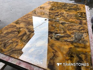 설화 석고 반투명 시트 백라이트 시트 광택 인공 오닉스 시트 반투명 설화 석고 샤워 벽 - Product Image 6