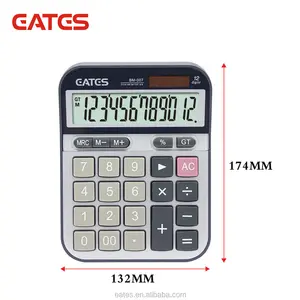 Calculadora solar botón grande placa metálica