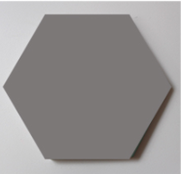 Carrelage hexagonal gris mat 115x200x230mmm et 165x285x330mm, carrelage hexagonal noir pour sol
