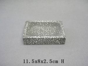 Accessoires de salle de bain en béton de forme carrée noire - Product Image 4