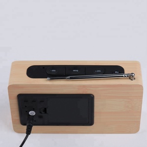 Réveil intelligent en bois, avec <span class=keywords><strong>RADIO</strong></span> FM, offre spéciale, ET566, ET525 - Product Image 4