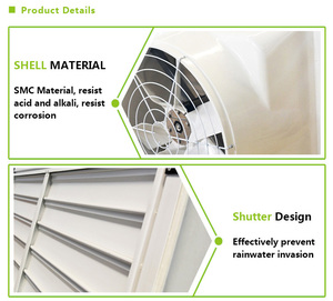 Maxesc OEM ODM 1060 <span class=keywords><strong>1460</strong></span> Ventilateur d'extraction conique en fibre de verre FRP pour serre et bâtiment avicole - Product Image 5