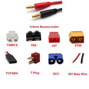<span class=keywords><strong>Fiche</strong></span> <span class=keywords><strong>banane</strong></span> 4.0mm vers câble adaptateur JST 2 broches Matériau de contact en cuivre pour la distribution de puissance de charge d'équilibre de batterie - Product Image 6