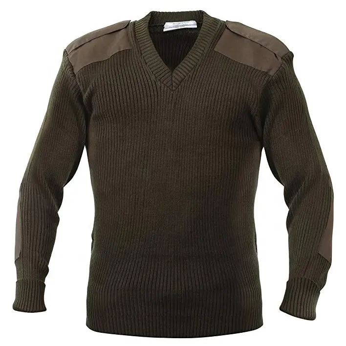 100% Baumwolle Pullover Pullover V-Ausschnitt Uniform Pullover Jersey Pullover Herren Standard Winter Gestrickt Atmungsaktives Merinowolle Material