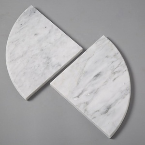 Estante de esquina de piedra natural de estatuas de mármol blanco de diseño moderno Schomex para baño o cocina para hoteles al por mayor - Product Image 6