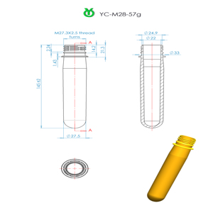 28 Mét 57 Gam PCO 1810 Cổ Trung Quốc Nhà Cung Cấp Cho <span class=keywords><strong>1500Ml</strong></span> Chai 100% Virgin <span class=keywords><strong>PET</strong></span> Nhựa <span class=keywords><strong>PET</strong></span> Phôi - Product Image 2