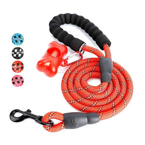 Inteligente de cáñamo corriendo paracord cuerda doble reflectantes dual de la cuerda de nylon de cuero led correa de perro - Product Image 1