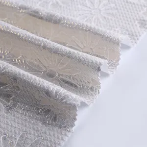 Giao Hàng Nhanh 100 Polyester Twill Dệt Kim Jacquard Dập Nổi Crepe Pháp Giá Vải