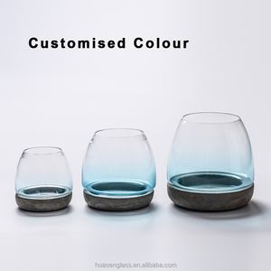 Vaso da tavolo in <span class=keywords><strong>vetro</strong></span> da tavolo caldo <span class=keywords><strong>di</strong></span> alta qualità a buon mercato all'ingrosso con base in cemento <span class=keywords><strong>per</strong></span> decorazioni <span class=keywords><strong>per</strong></span> la casa <span class=keywords><strong>di</strong></span> <span class=keywords><strong>piante</strong></span> succulente ecc - Product Image 4