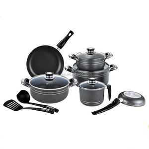 Bộ Đồ Nấu Nướng Bằng Nhôm Không Dính 9 Chiếc, Nồi Nước Sốt 20/24/28CM + Chảo 28CM + Chảo Rán 26CM - Product Image 2