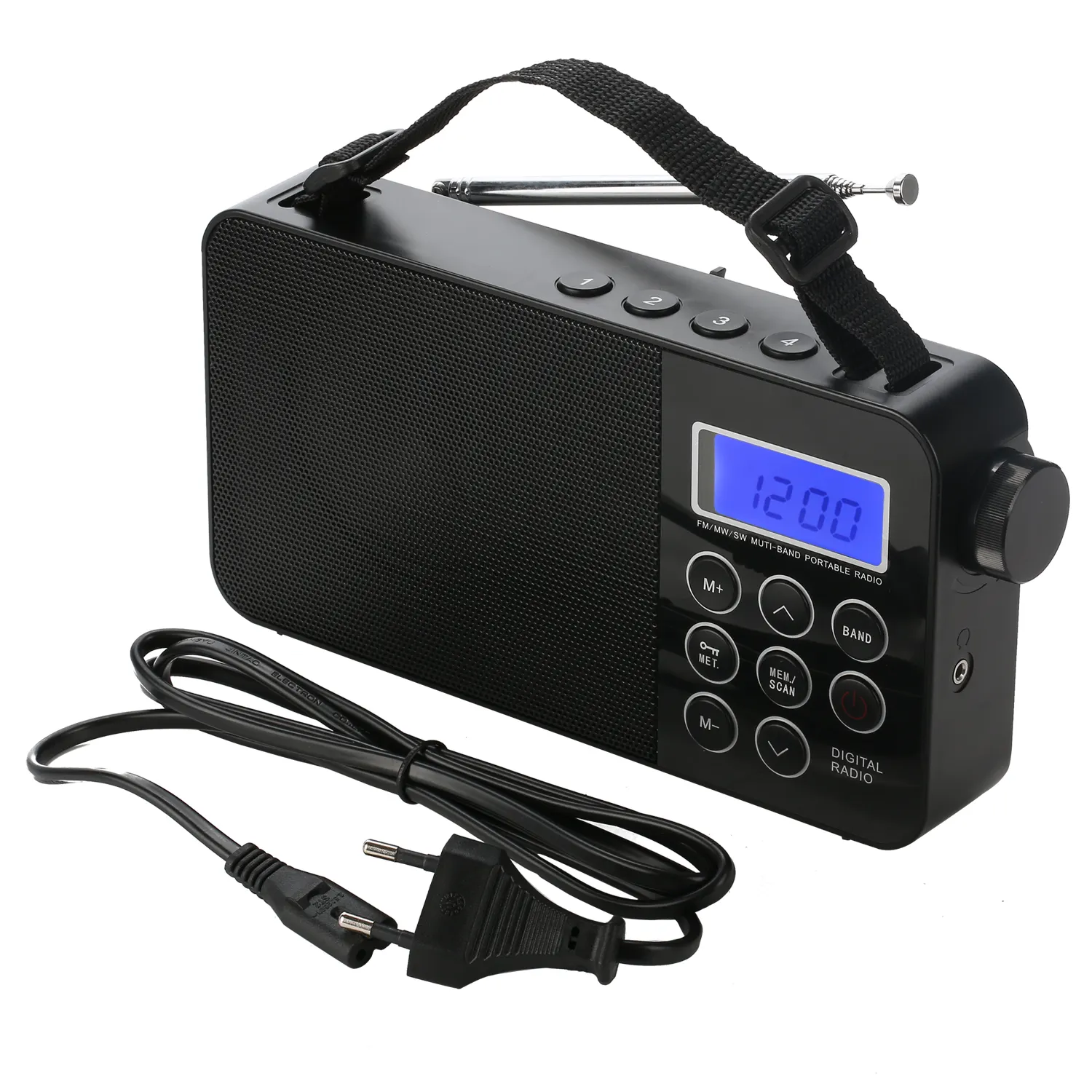 Desktop AM FM Portable Travel Radio with Alarm Clock radio