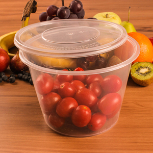 Wholesale customization 500ML Clear Round Disposable Plastic Food or <strong>Soup</strong> <strong>Container</strong> - Product Image 2