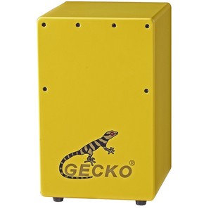 กลองคาฮอง GECKO CS70 เครื่องดนตรีกลองไม้ กล่องดนตรีสำหรับเด็ก กลองเคาะจังหวะสีเหลือง กลองคาฮองสำหรับนักเรียน - Product Image 1