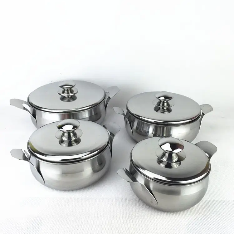 14.16.18.20cm Kitchen Utensils Stainless Steel India Hot Pot Pan Cooking Pot Set