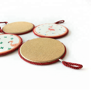 Trivetto <span class=keywords><strong>in</strong></span> <span class=keywords><strong>ceramica</strong></span> carina eco-friendly personalizzato con tappetino di corda e pastiglie per la cucina di casa - Product Image 6