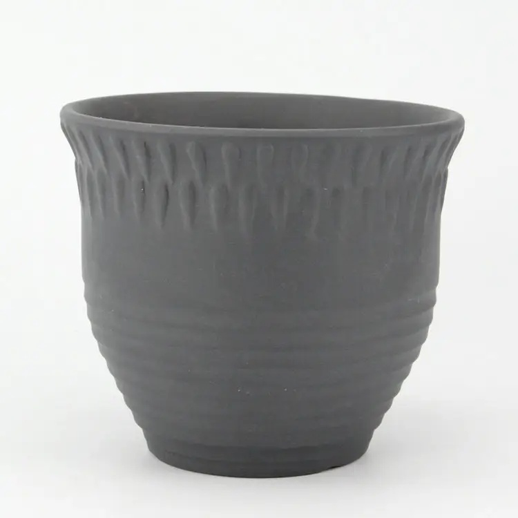 Bulk Vasi Fioriera di Ceramica, Nero Non-Rivestito di Disegno Semplice Thai Vaso di Fiori