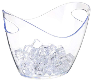 Şeffaf akrilik buz saplı cam kapaklı İsviçre <span class=keywords><strong>Modern</strong></span> şeffaf buz kovası - Product Image 1