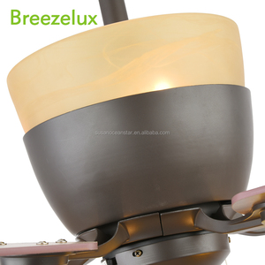 Decoración de lujo 52 pulgadas lámpara ventilador hoja de palma acabados ventilador de techo con luz - Product Image 3