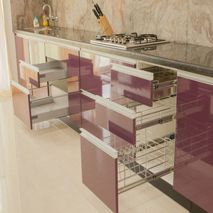 Gabinete de <span class=keywords><strong>Cocina</strong></span> con Acabado Blanco Brillante, Tirador Oculto <span class=keywords><strong>Extraíble</strong></span> - Product Image 6