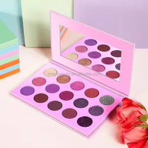 Palet Eyeshadow Warna Oranye dan Ungu, Palet Perona Mata Warna Hijau 15 Warna dengan Palet Perona Mata