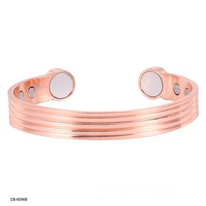 Vendita calda braccialetto magnetico potere Scanalatura del rame di stile del polsino del braccialetto <span class=keywords><strong>con</strong></span> 2 grandi magneti - Product Image 2